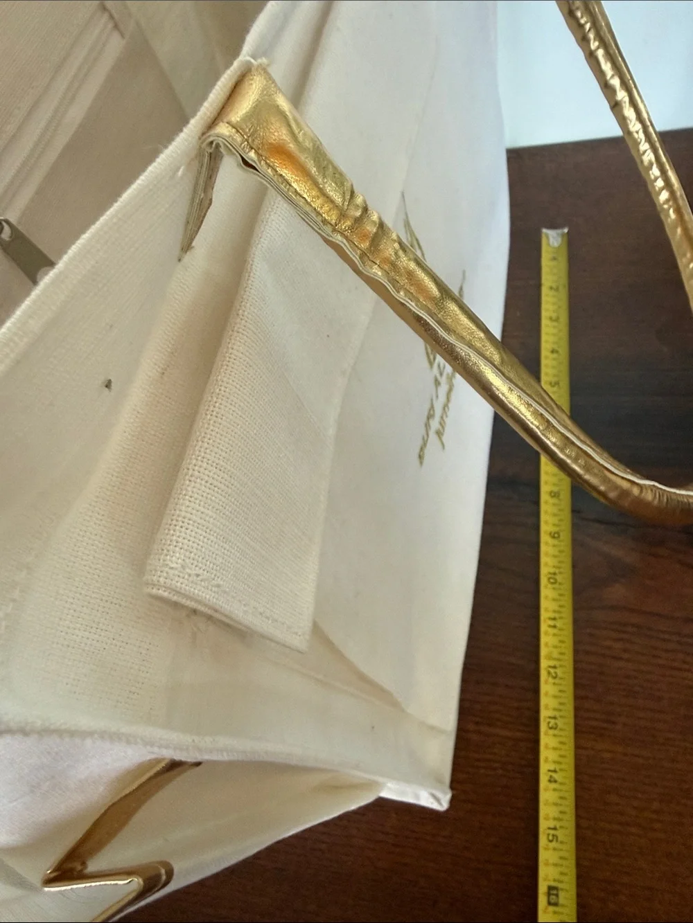 White and Gold Tote Bag
